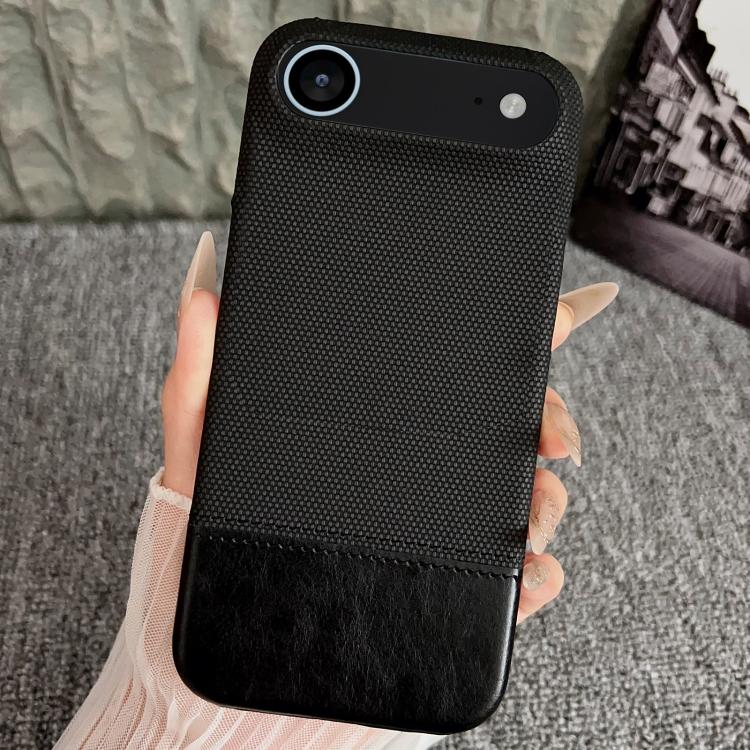 For iPhone Air Stitching Cloth MagSafe Magnetic PC Hybrid PU Phone Case