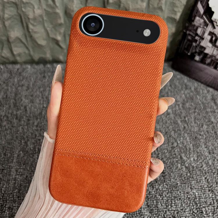 For iPhone Air Stitching Cloth MagSafe Magnetic PC Hybrid PU Phone Case