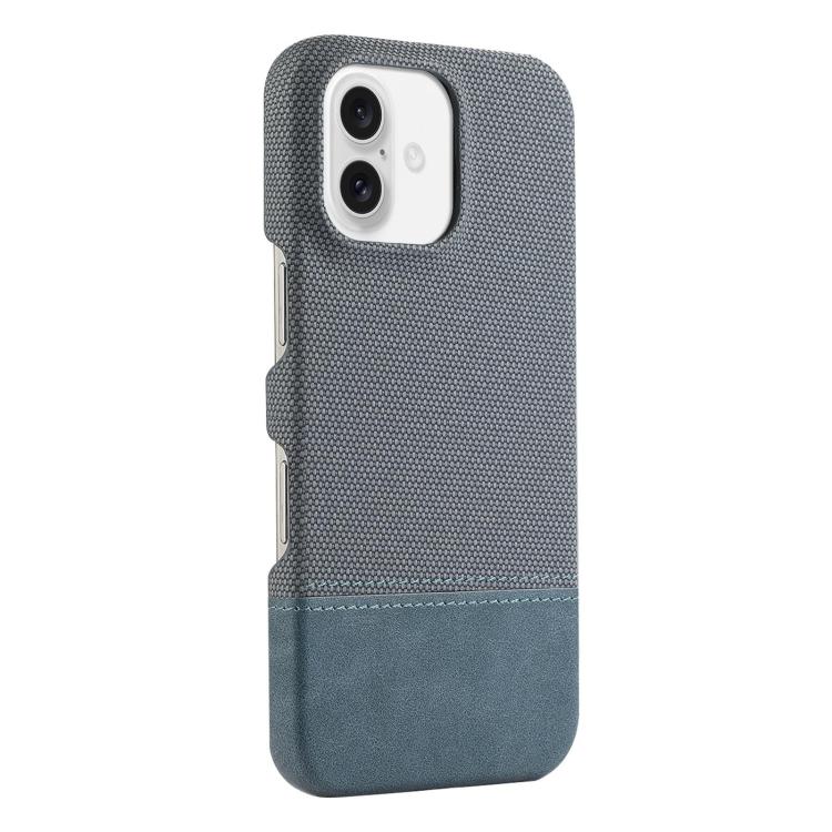 For iPhone 17 Stitching Cloth MagSafe Magnetic PC Hybrid PU Phone Case