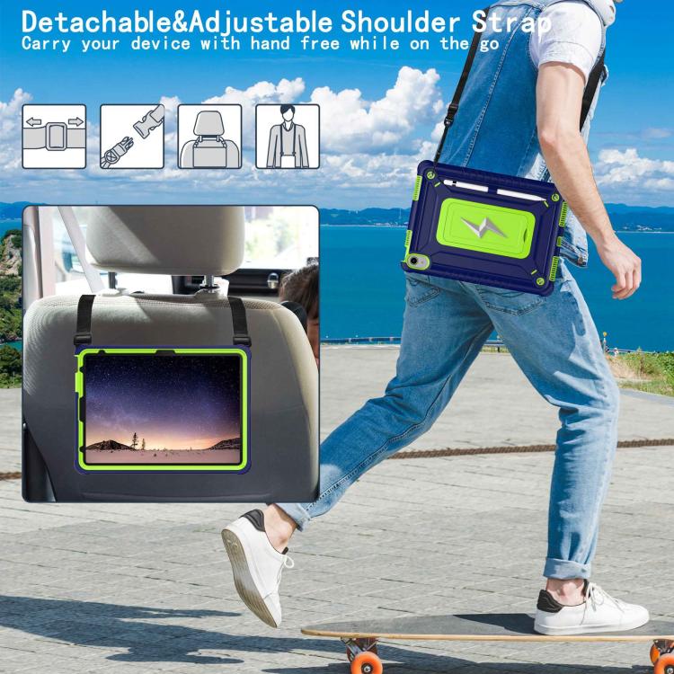 For iPad 2025 / 2022 Armor Bolt Shape Holder Silicone Hybrid PC Tablet Case