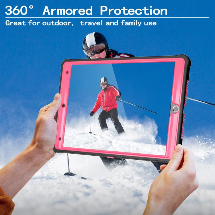 For iPad 10.2 2021 / 2020 / 2019 Armor Bolt Shape Holder Silicone Hybrid PC Tablet Case