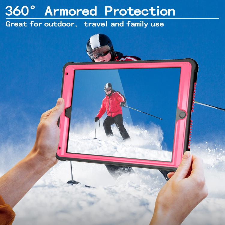For iPad 9.7 2018 / Air / Air 2 Armor Bolt Shape Holder Silicone Hybrid PC Tablet Case