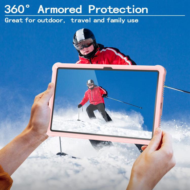 For Lenovo Tab M11 / Xiaoxin Pad 11 2024 Armor Bolt Shape Holder Silicone Hybrid PC Tablet Case
