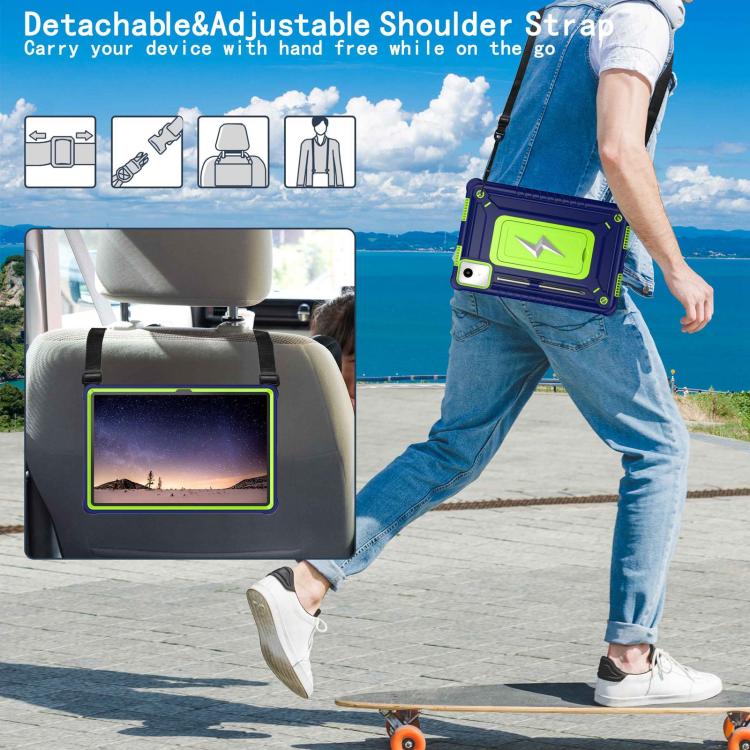 For Lenovo Tab M11 / Xiaoxin Pad 11 2024 Armor Bolt Shape Holder Silicone Hybrid PC Tablet Case