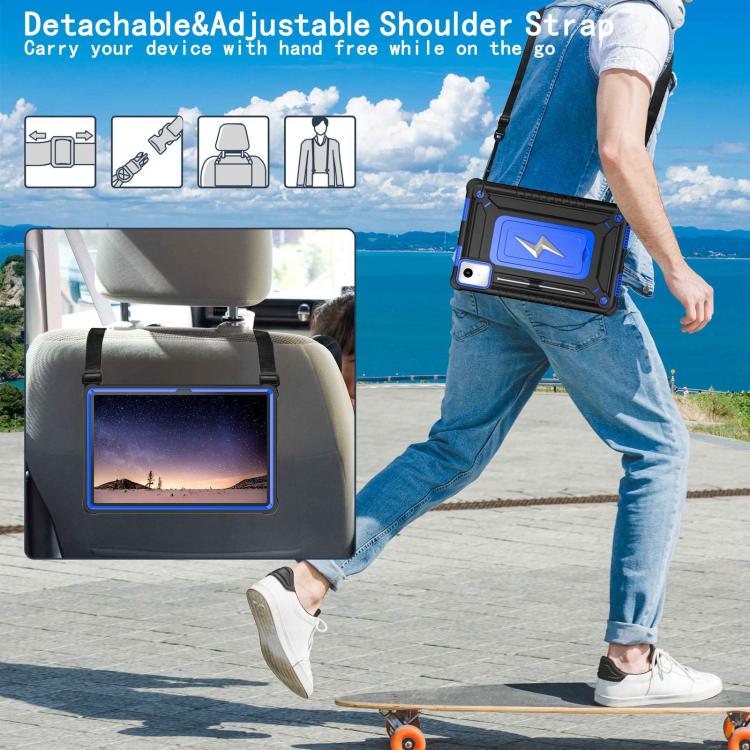 For Lenovo Tab M11 / Xiaoxin Pad 11 2024 Armor Bolt Shape Holder Silicone Hybrid PC Tablet Case