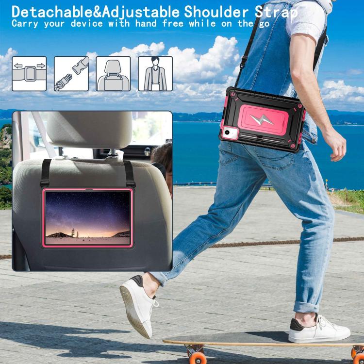 For Lenovo Tab M11 / Xiaoxin Pad 11 2024 Armor Bolt Shape Holder Silicone Hybrid PC Tablet Case