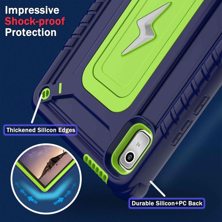 For Lenovo Tab M9 2023 Armor Bolt Shape Holder Silicone Hybrid PC Tablet Case