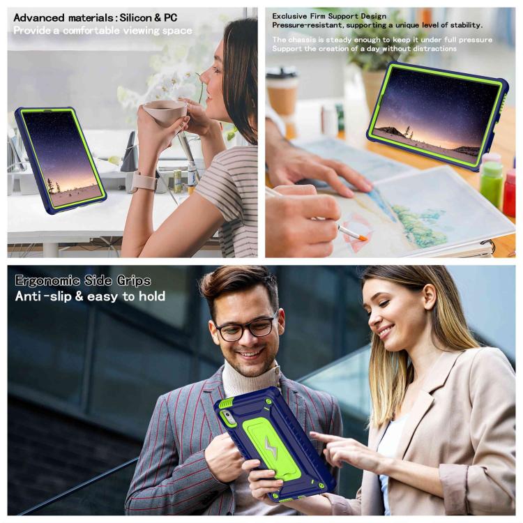For Lenovo Tab M9 2023 Armor Bolt Shape Holder Silicone Hybrid PC Tablet Case