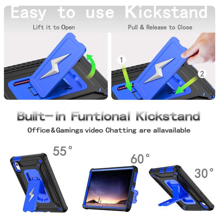 For Lenovo Tab M9 2023 Armor Bolt Shape Holder Silicone Hybrid PC Tablet Case