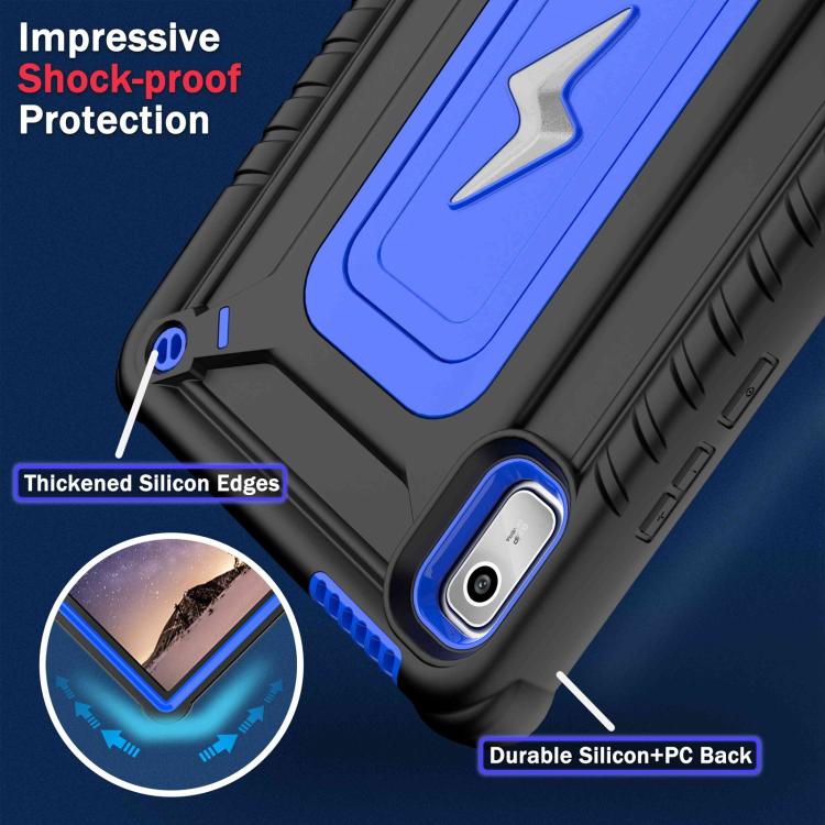 For Lenovo Tab M9 2023 Armor Bolt Shape Holder Silicone Hybrid PC Tablet Case
