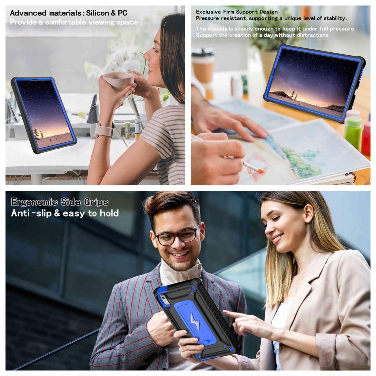 For Lenovo Tab M9 2023 Armor Bolt Shape Holder Silicone Hybrid PC Tablet Case