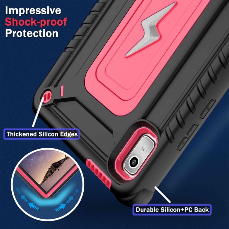 For Lenovo Tab M9 2023 Armor Bolt Shape Holder Silicone Hybrid PC Tablet Case