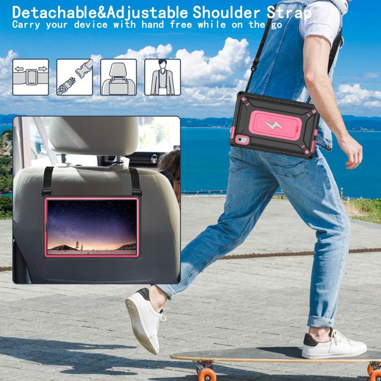 For Lenovo Tab M9 2023 Armor Bolt Shape Holder Silicone Hybrid PC Tablet Case