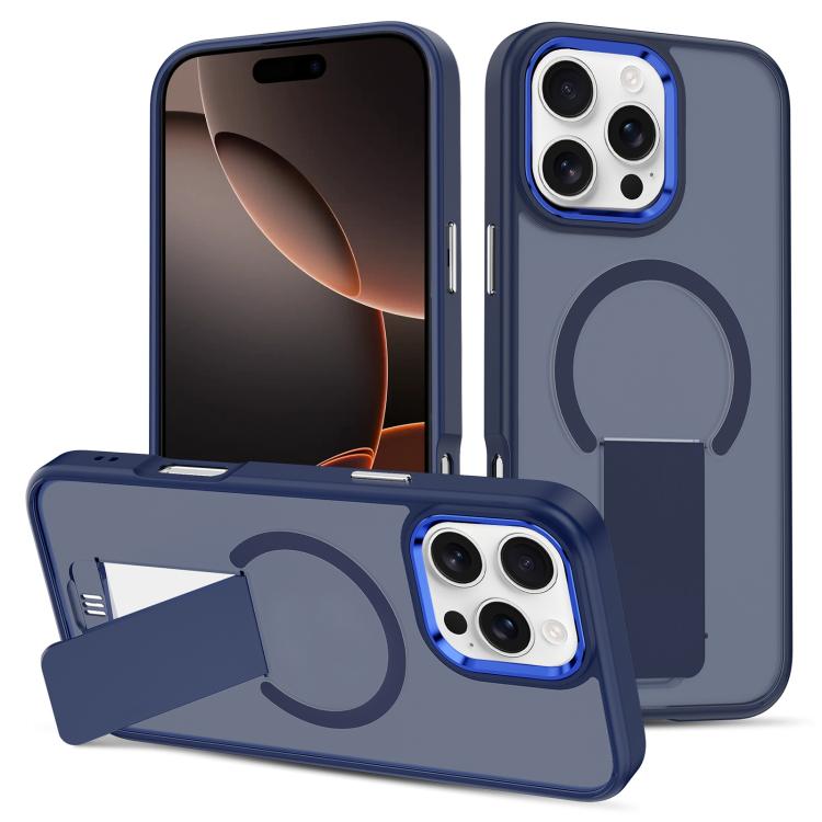 For iPhone 16 Pro Max Skin Feel Invisible Kickstand MagSafe Phone Case