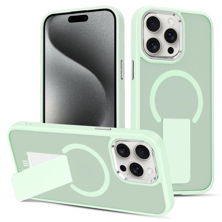 For iPhone 15 Pro Max Skin Feel Invisible Kickstand MagSafe Phone Case