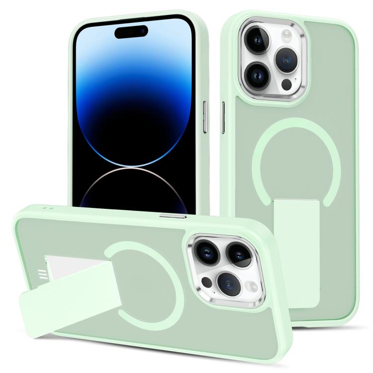 For iPhone 14 Pro Skin Feel Invisible Kickstand MagSafe Phone Case