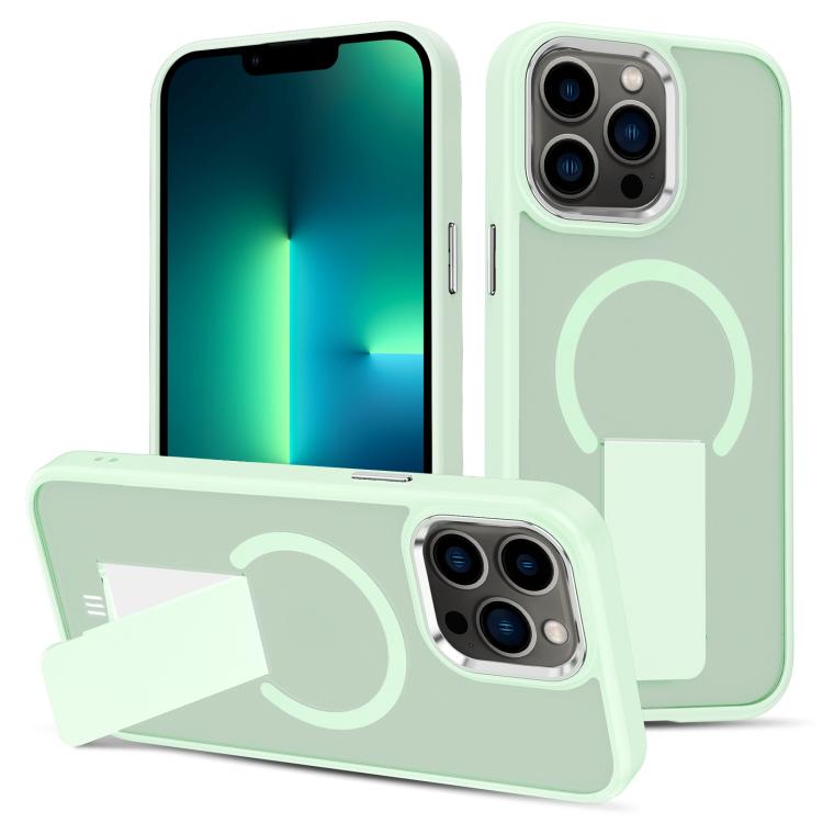 For iPhone 13 Pro Max Skin Feel Invisible Kickstand MagSafe Phone Case
