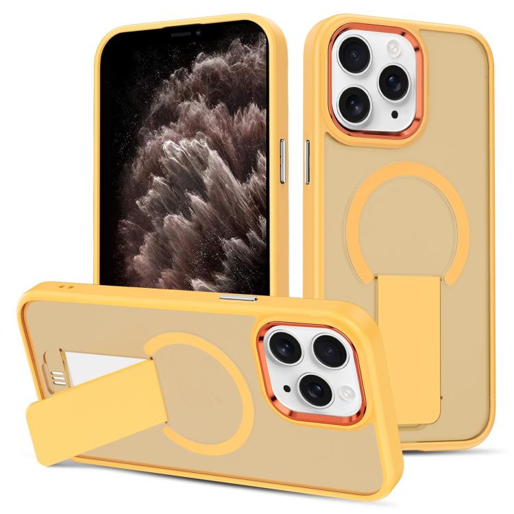 For iPhone 11 Pro Max Skin Feel Invisible Kickstand MagSafe Phone Case
