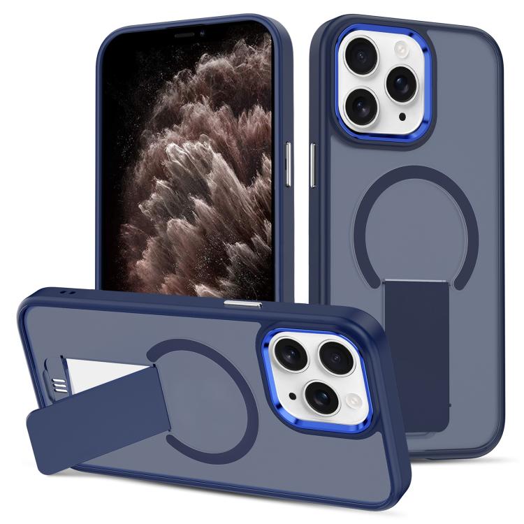 For iPhone 11 Pro Max Skin Feel Invisible Kickstand MagSafe Phone Case