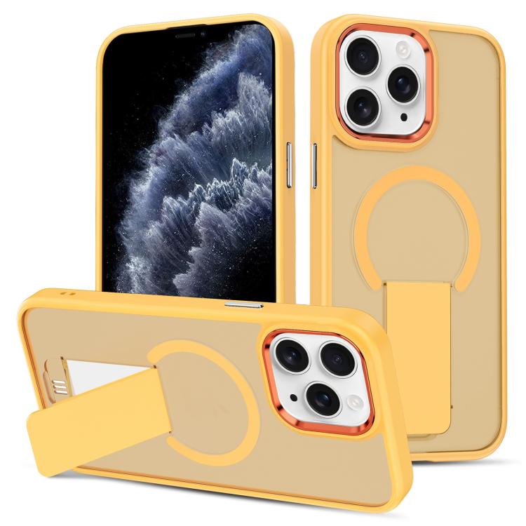 For iPhone 11 Pro Skin Feel Invisible Kickstand MagSafe Phone Case