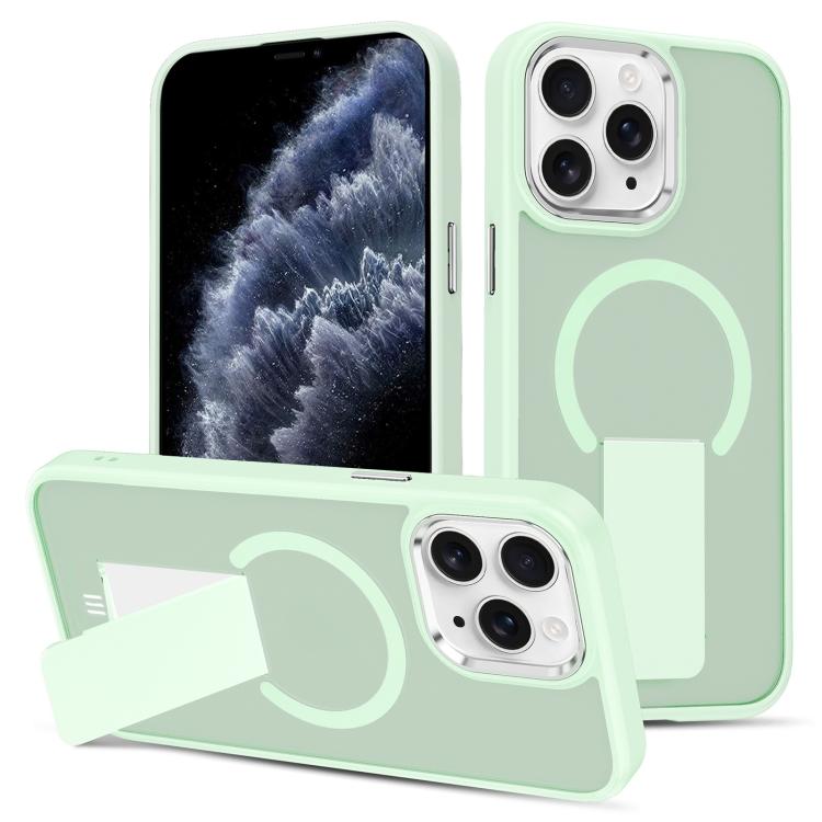 For iPhone 11 Pro Skin Feel Invisible Kickstand MagSafe Phone Case