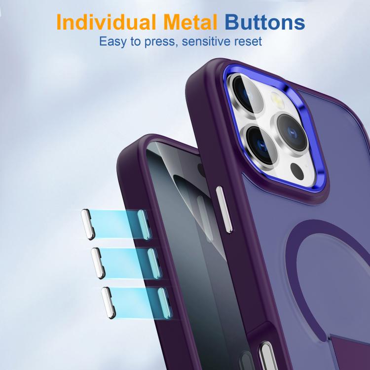 For iPhone 13 Pro Skin Feel Invisible Kickstand MagSafe Phone Case