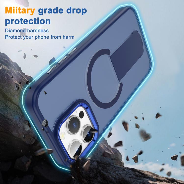 For iPhone 13 Pro Max Skin Feel Invisible Kickstand MagSafe Phone Case
