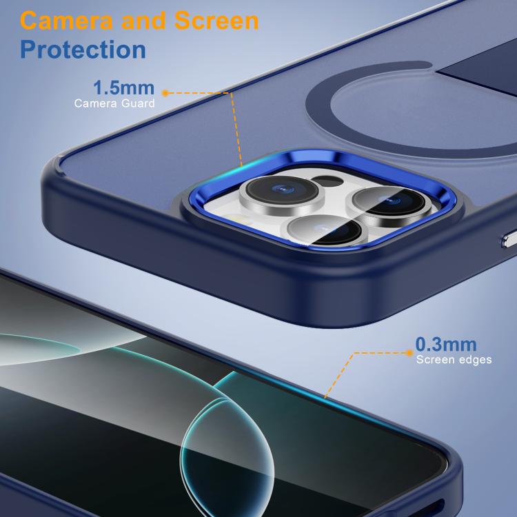 For iPhone 13 Pro Max Skin Feel Invisible Kickstand MagSafe Phone Case