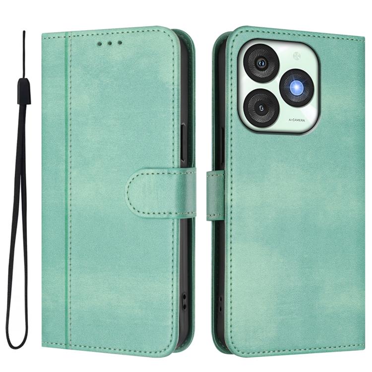 For itel A50 Line Splicing Buckle Retro Leather Phone Case