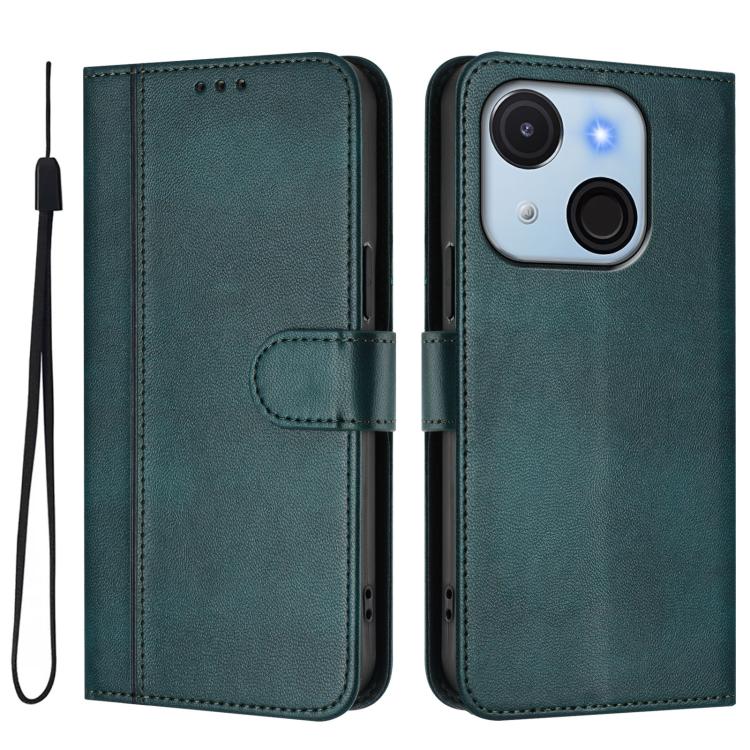 For itel A50C Line Splicing Buckle Retro Leather Phone Case