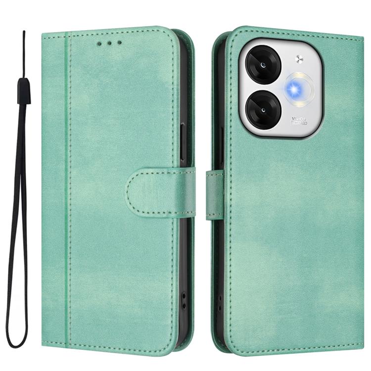 For itel A80 4G Line Splicing Buckle Retro Leather Phone Case