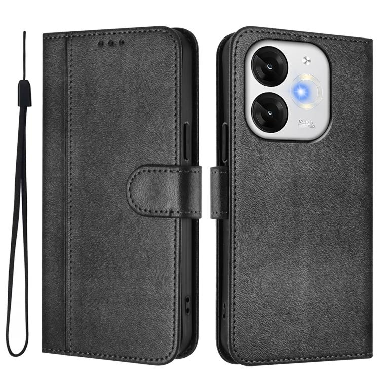 For itel A80 4G Line Splicing Buckle Retro Leather Phone Case