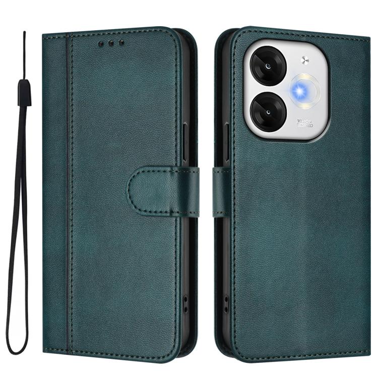 For itel A80 4G Line Splicing Buckle Retro Leather Phone Case