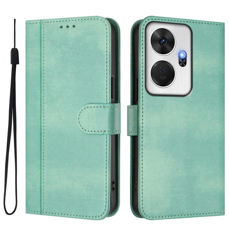 For itel P55+ Line Splicing Buckle Retro Leather Phone Case