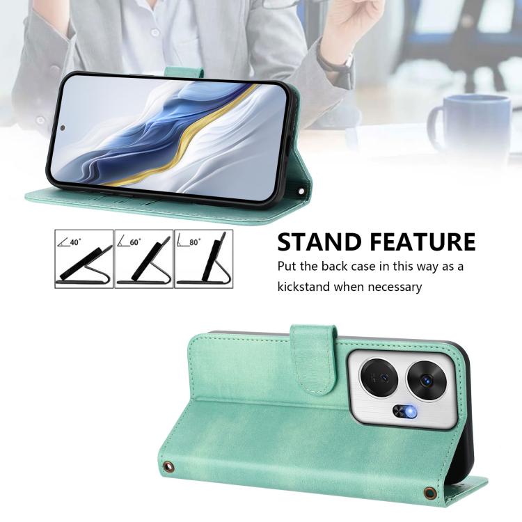 For itel P55+ Line Splicing Buckle Retro Leather Phone Case