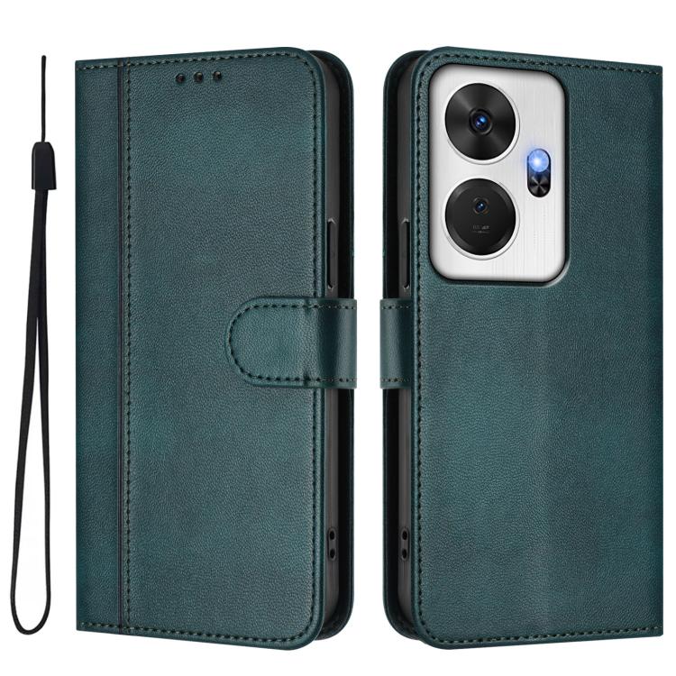 For itel P55+ Line Splicing Buckle Retro Leather Phone Case