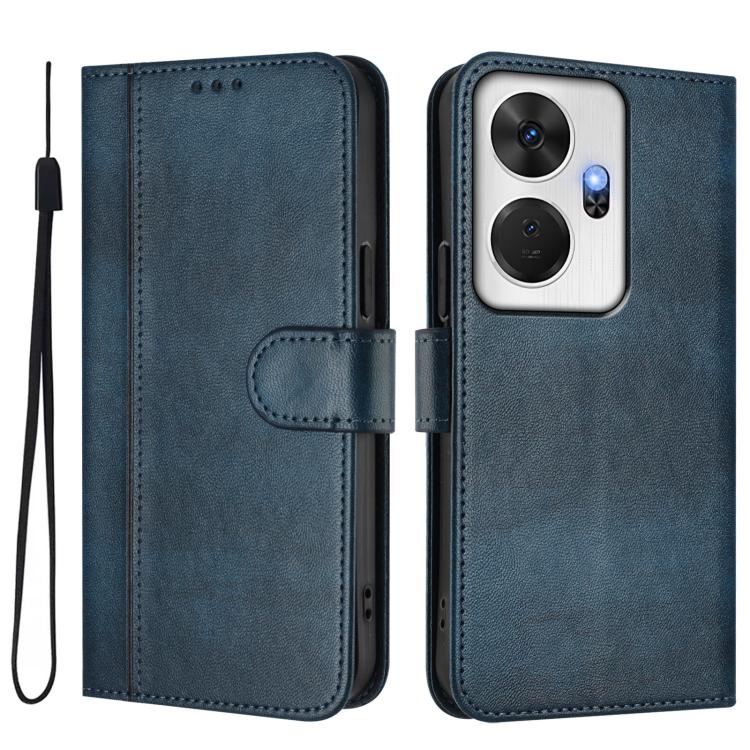 For itel P55+ Line Splicing Buckle Retro Leather Phone Case