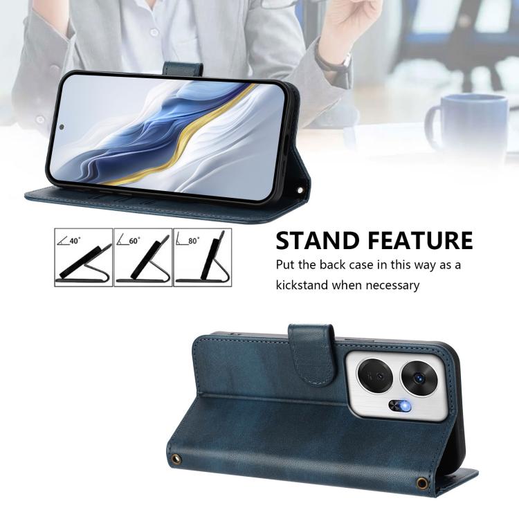 For itel P55+ Line Splicing Buckle Retro Leather Phone Case