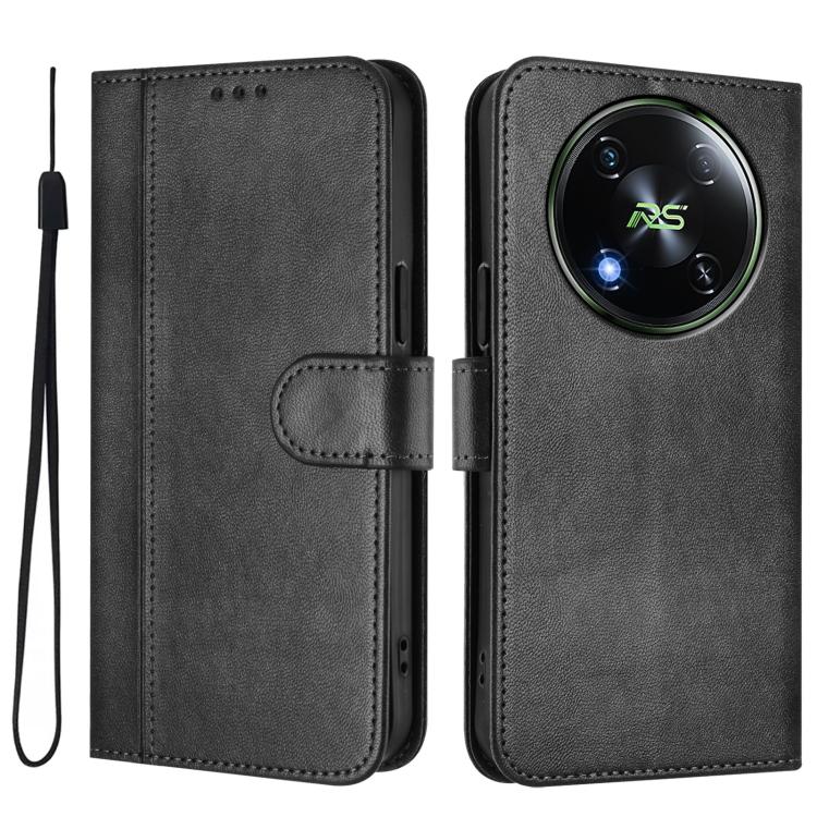 For itel RS4 Line Splicing Buckle Retro Leather Phone Case