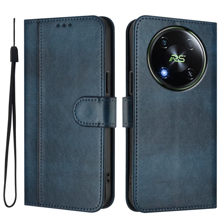 For itel RS4 Line Splicing Buckle Retro Leather Phone Case