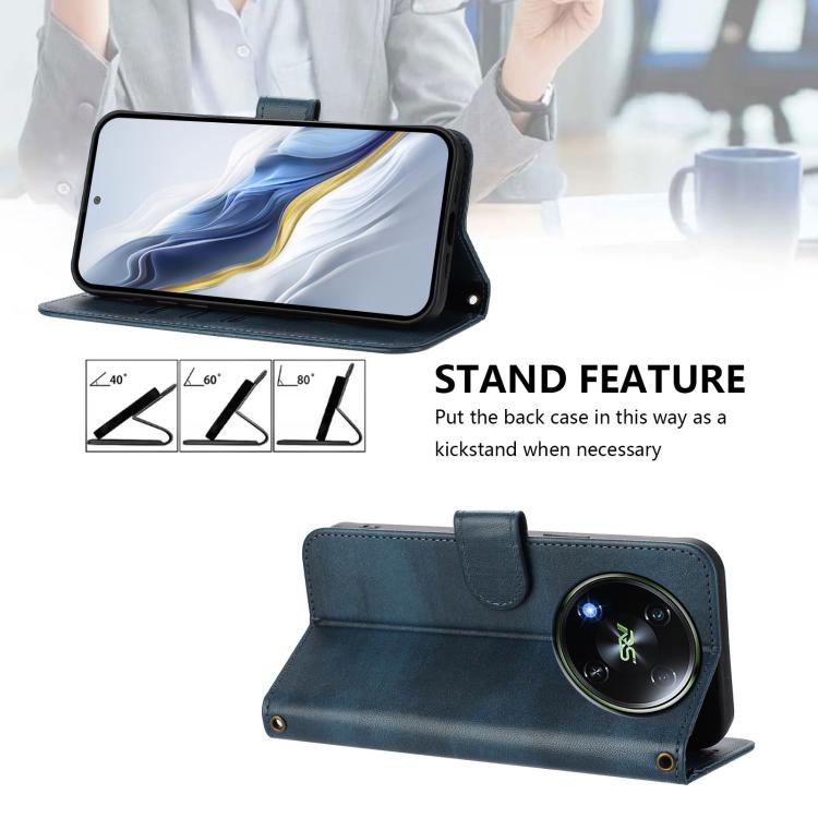 For itel RS4 Line Splicing Buckle Retro Leather Phone Case