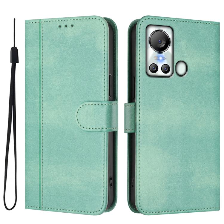 For itel S18 / Vision 5 Line Splicing Buckle Retro Leather Phone Case