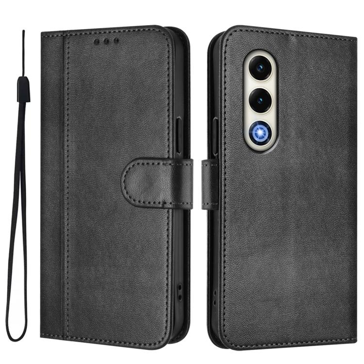 For itel S25 4G Line Splicing Buckle Retro Leather Phone Case