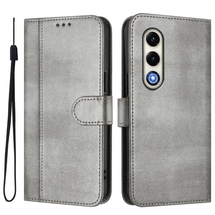 For itel S25 4G Line Splicing Buckle Retro Leather Phone Case