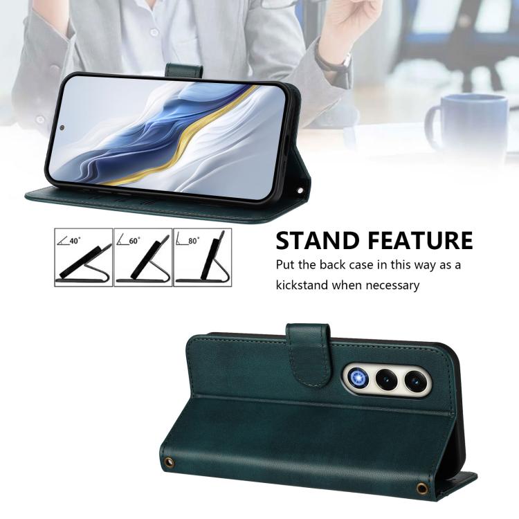 For itel S25 4G Line Splicing Buckle Retro Leather Phone Case