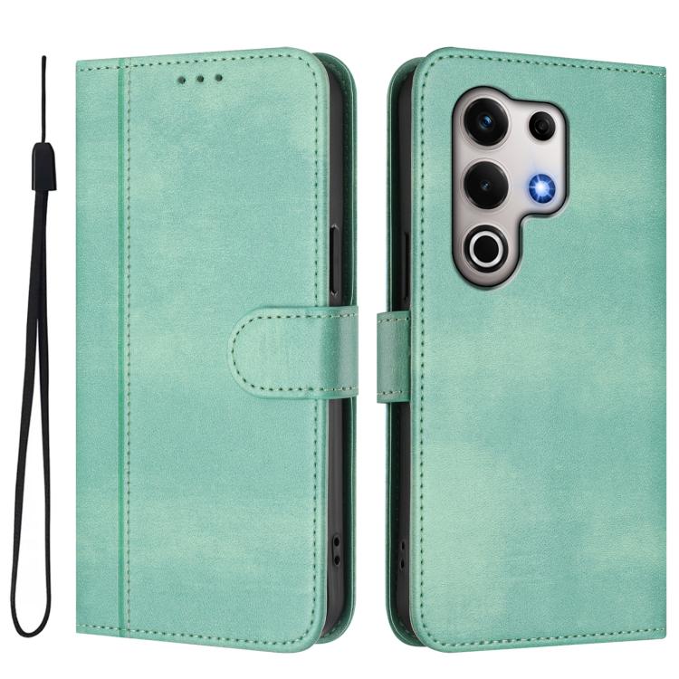 For itel S25 Ultra 4G Line Splicing Buckle Retro Leather Phone Case
