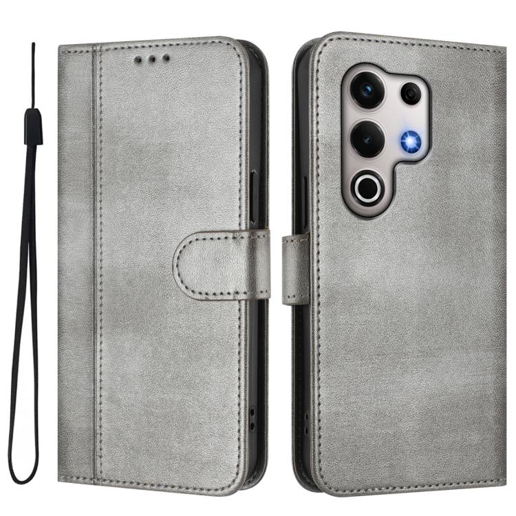 For itel S25 Ultra 4G Line Splicing Buckle Retro Leather Phone Case