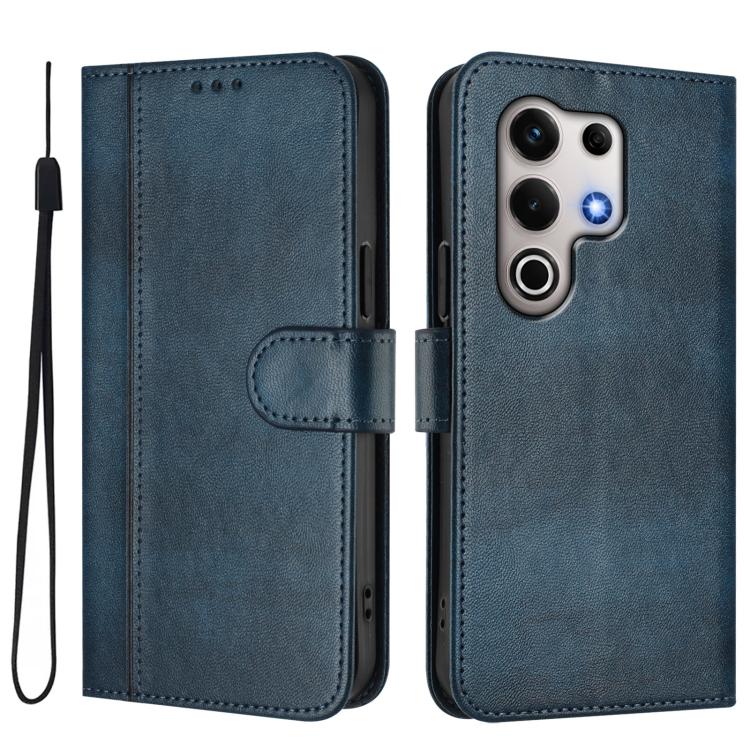 For itel S25 Ultra 4G Line Splicing Buckle Retro Leather Phone Case