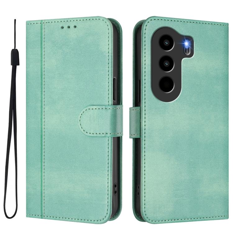 For itel Power 70 Line Splicing Buckle Retro Leather Phone Case