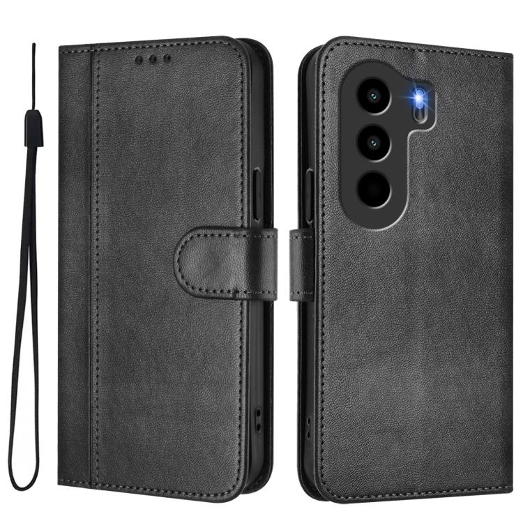 For itel Power 70 Line Splicing Buckle Retro Leather Phone Case